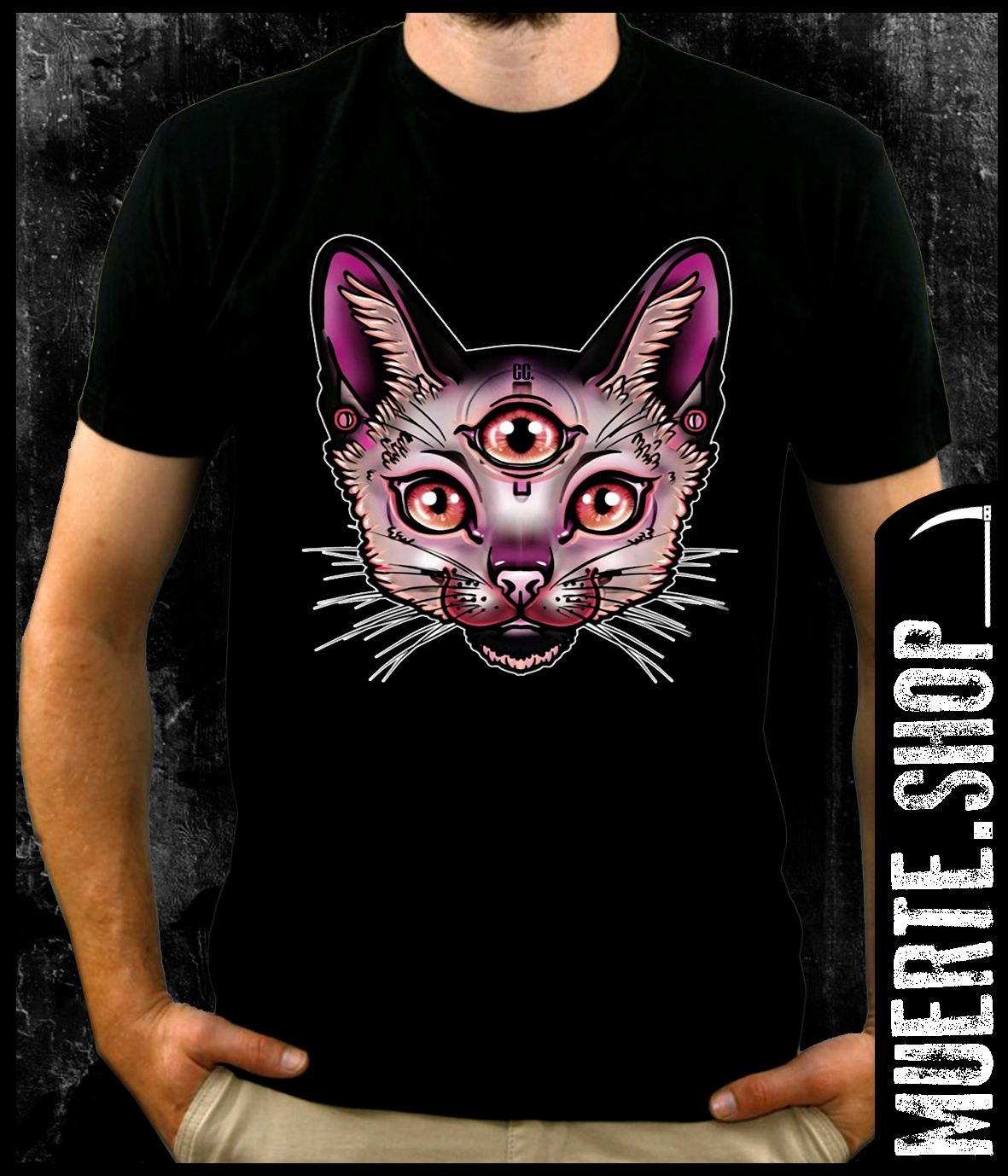 Черна тениска 3RD EYE CAT Черна тениска 3RD EYE CAT